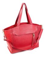 Bolso de piel con borla