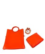 Bolso piel con asas redondas