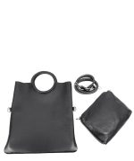 Bolso piel con asas redondas