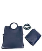 Bolso piel con asas redondas