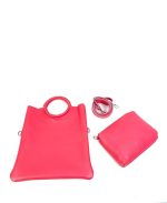 Bolso piel con asas redondas