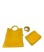 Bolso piel con asas redondas