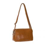 Bandolera de piel de 3 compartimentos