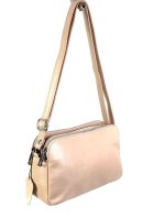 Bandolera de piel de 3 compartimentos