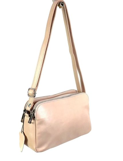 Bandolera de piel de 3 compartimentos