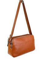 Bandolera de piel de 3 compartimentos