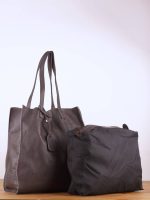 Bolso de piel 2 piezas con bolso interior