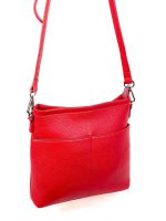 Bandolera polipiel con 2 bolsillos frontales