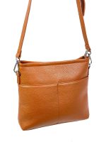 Bandolera polipiel con 2 bolsillos frontales