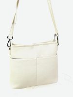 Bandolera polipiel con 2 bolsillos frontales