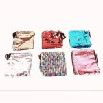 Riñonera de nailon lentejuelas cromadas