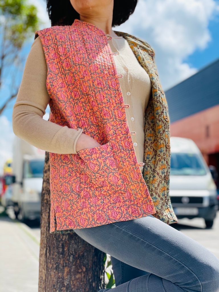 Chaleco bohemio étnico reversible Chaleco bohemio étnico reversible