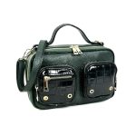 Bandolera piel con bolsillos frontales