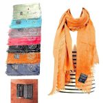 Fulares con estampado de colores lisos