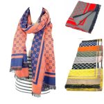 Bufanda con estampado de cuadros