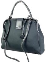 Bolso hobo de tela y polipiel