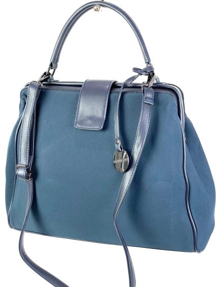 Bolso hobo de tela y polipiel