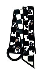 Cinturón de piel trenzado animal print