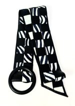 Cinturón de piel trenzado animal print