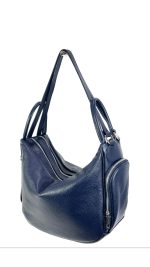 Mochila bolso cuero con dos compartimentos