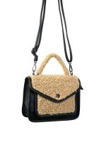 Bolso polipiel con lana sintética