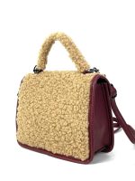 Bolso polipiel con lana sintética