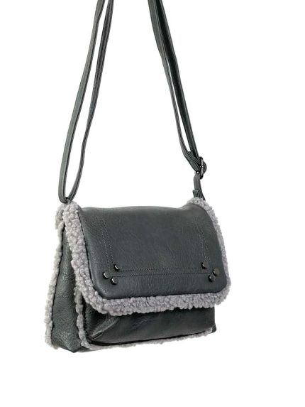 Bolso polipiel con lana sintética