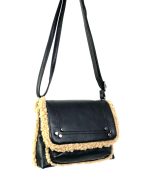 Bolso polipiel con lana sintética