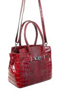 Bolso (peq.) de piel con estampado coco