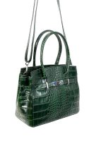 Bolso (peq.) de piel con estampado coco