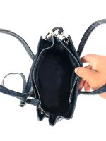 Bolso (peq.) de piel con estampado coco