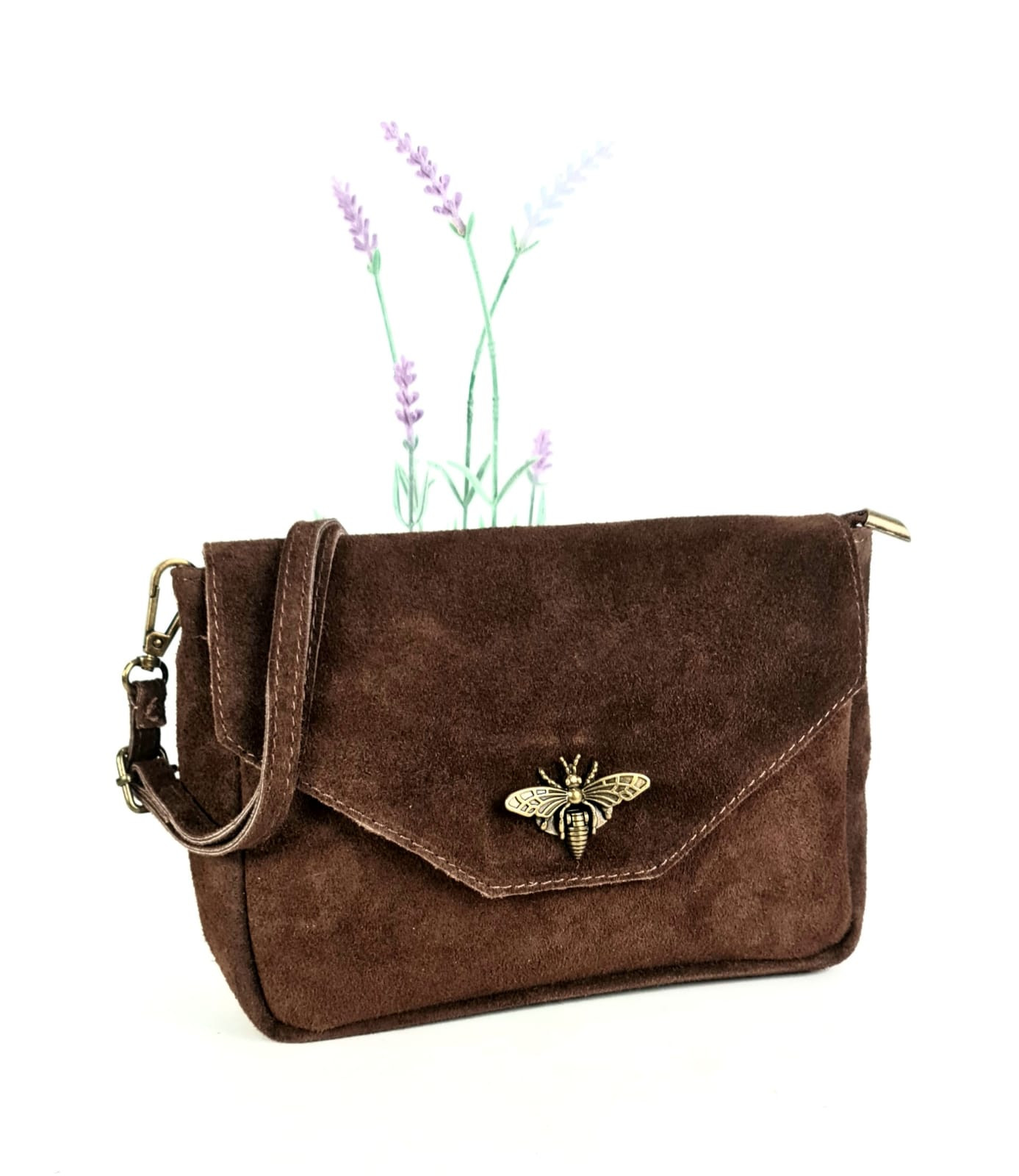 Bandolera piel con solapa Bandolera piel con solapa