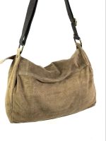 Bandolera de piel serraje con solapa