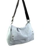 Bandolera de piel serraje con solapa