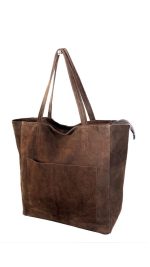 Bolso de piel con bolsillos exteriores