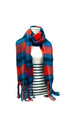 Bufanda con estampado a cuadros