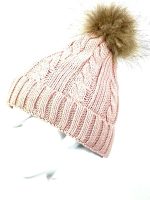 Gorro trenzado con pompom