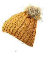 Gorro trenzado con pompom