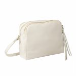 Bandolera de piel con tres bolsillos