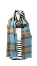 Bufandas de cuadros azul
