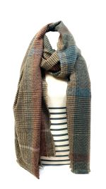 Bufanda de cuadros marrón