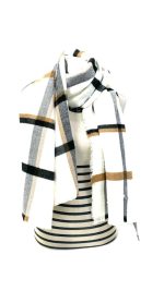 Bufanda con estampado de cuadros