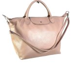 Bolso de mano de piel natural