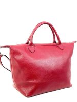 Bolso de mano de piel natural