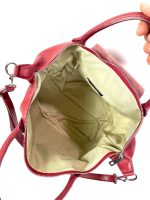 Bolso de mano de piel natural