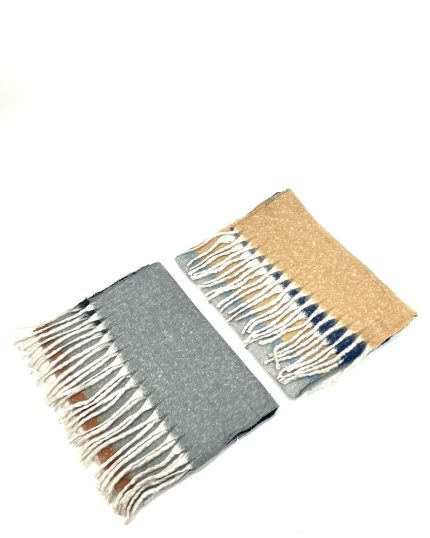 Bufanda de colores con flecos