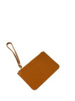 Cartera de mano de piel para pasaporte