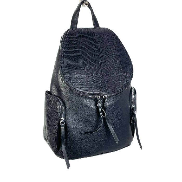 Mochila sintética grande con cremalleras