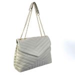 Bolso sintético con solapa y 2 compartimentos