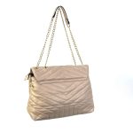 Bolso sintético con solapa y 2 compartimentos